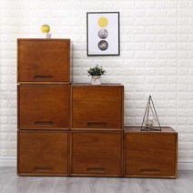 오동나무 도어형 공간박스 원목 큐브 소품 칼라박스, 옵션1 45x40x40