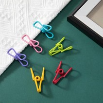모비딕파워 [모비딕파워] 쇠고리 금속집게 컬러클립세트 스텐레스집게 문구용품 문서크립, 아★ 컬러 와이어 소품 문구 서류 집게 클립 10P D, [좋습니다]