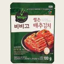 CJ더마켓 집반찬 집밥 가정식 자취템 탑티어 비비고 썰은배추김치 배추 총각 열무 국산 업소용 김치 100G 5개, 16세트