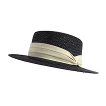 팸드님 여성용 스트랩장식 왕골 밀짚모자