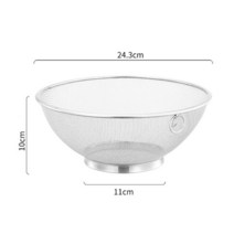 Stainless Steel Flour Sieve Sifter Colander Drain Basket Food Filter Juice Strainer Noodle Skimmer K, 02 24CM
