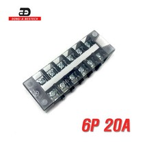 동아 고정식 단자대 터미널블럭 6P 20A, 1개