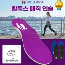 [국내총판] 할룩스 매직인솔 기능성 평발 족저근막 깔창 에어인솔 1세트, S (225mm~235mm), 반타블랙