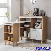ForU190 다미 식탁렌지대세트 렌지수납장 액자테이블 테이블 접이식테이블 코타츠, 아카시아