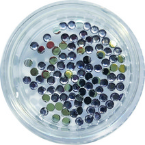 네일쎈 네일스톤파츠 아크릴 스톤 원형각 2.0mm 100pcs, 1개, 블랙다이아