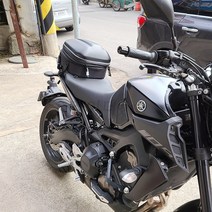 바이크리어백 오토바이리어백 카본 가방 대형, 실버(테두리)