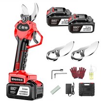 전동 전지가위 진정 고지 꽃 가위 무선 충전식 가지치기 원예 조경 독일, 구성 B (배터리*2P), 1개