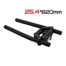 mtb 자전거 접이식 핸들 알루미늄 합금 접이식 자전거 핸들 바 줄기 야외 사이클링 휴식 핸들 바 산악 자전거 부품, 25.4x620mm