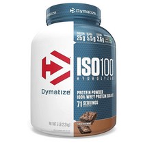 Dymatize ISO100 Protein Powder Isolate 다이마타이즈 웨이 프로틴 퍼지 브라우니 5lb(2.3kg), 2.3kg, 1개