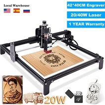 각인기 날인기 각인 마킹 인쇄기 40W 조각사 4240 조각 절단기 5W 출력 전원 CNC 커터 금속 나무 아크릴 DIY 도구 작업 영역 420400mm, 03=Honeycomb_20Wlaser, 1개