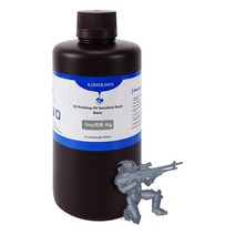 스크린인쇄 실크스크린인쇄 아크릴인쇄 KINGROON LCD 3D 프린터용 UV 수지 액체 포토폴리머 표준 1kg 블랙 그레이 화이트 405nm, 3.Gray