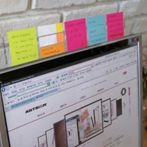 컴퓨터 모니터 메모보드 파티션 포스트잇 메모판, 타입, 화이트