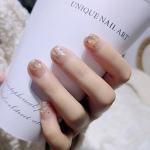 인조손톱 추과밀어 짧은착용네일완성 오로라 반짝반짝 가조손톱아이스 비침 네일 부착, B444가을과일꿀언어, 하나