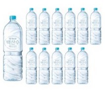 농심 백산수 무라벨 생수, 2L, 28개