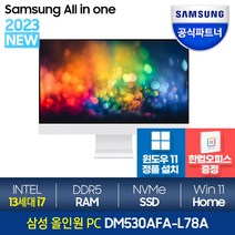 [최신 인텔13세대!/쿠팡 단독]삼성 올인원PC DM530AFA-L78A 최신 13세대 i7 CPU 인터넷 강의 온라인 사무용 일체형 데스크탑 컴퓨터, 2.램 16GB, 1.기본(SSD 512GB), 2.HDD 1TB