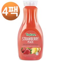 트로피카나 스트로베리 피치 주스 52oz, 4팩