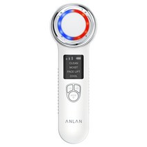 안란 냉온 갈바닉 피부관리기 음이온진동 LED광파 홈케어, 화이트, 01-ADRY13-02A