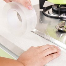 [미스터마켓] 틈새차단 만능 실리콘 테이프 3cm X 3M 방수 방염 기름때 물기차단 보수 주방 욕실 곰팡이, 만능실리콘테이프/3cmx3M