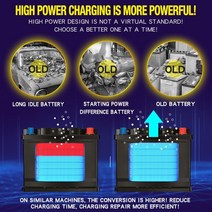 완속 가정용 전기12V 24V 12a 자동 배터리 충전기 전원 7 단계 펄스 수리 LCD 디스플레이 스마트 고속 젤, 01 미국