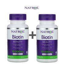 나트롤 비오틴 10000mcg 100타블렛 2병, 2개, 100정