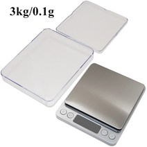 측량 분석 장비 0.01g/0.1g 정밀 LCD 디지털 저울 500g/3000g 미니 전자 그램 무게 균형 차 베이킹 50%, 3kg 0.1g