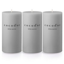 코코도르 아로마 필라 캔들 대 480g, 화이트쟈스민, 3개