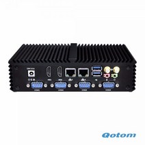 OEM 6 COM 산업용 PC 팬리스 미니 Qotom-Q330P 코어 i3-4005U ( 1.80 GHz Haswell) RS485 VGA 옵션, Qption 4, 4GB RAM 32GB SSD