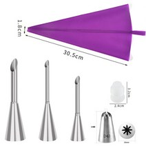 모나카깍지 앙금 플라워 벚꽃 깍지 짤주머니 베이킹 재료 diy 재사용 가능한 퍼프 케이크 팁 실리콘 패스트리 가방 크림 버터 스테인레스 스틸 노즐 장식 파이핑 백 주방 도구, 협력사, 세트4