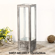 미국식 빈티지 철공예 원목 바람막이 램프 캔들 홀더 유리초롱 펜션 장식-178392, 옵션01