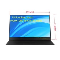 터치스크린 모니터 14.0 15.6 인치 1080p usb typec ips fhd 스크린 휴대용 ps4 스위치 xbox 화웨이 xiaomi 전화 게임용 노트북 lcd, 15.6 1080p 터치, 없음