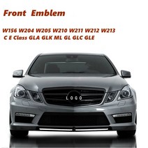 전면 로고 엠블럼 그릴 배지 자동차 부품 메르세데스 벤츠 w156 w204 w205 w210 w211 w212 w213 c e class gla glk ml gl glc gle, 검은색, GLC 글 글