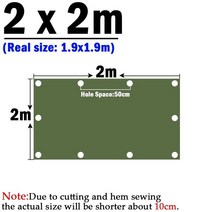 비바돔 쉘터 반고텐트 동계쉘터 벙커돔 짙은 녹색 유기농 실리콘 패브릭 자외선 차단 퍼걸라 캔버스 아웃도, 18 2x2m