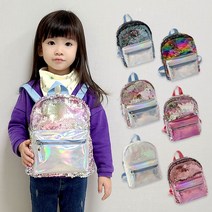 투톤 스팽글 백팩 유아동 책가방 소풍가방