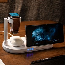 맥세이프 3in1 무선충전기 애플기기 에어팟 애플워치 동시충전 거치대, 애플워치에어팟프로지원 화이트f55, 1개