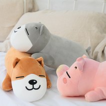 [꿀잠쿠션] 모찌라이독/모찌라이피그 모찌쿠션 낮잠인형 45cm (3종택1), 1. 모찌라이독 45cm 그레이