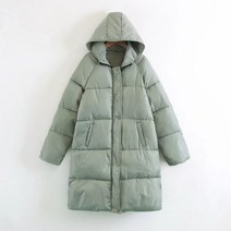 여사 후드 롱패딩 하늘비즈 O686H538
