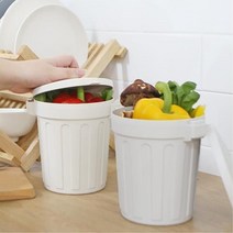 1인가구 냄새차단 밀폐형 음식물 쓰레기통 1리터 수거통 간편한사용 찌거기, 그레이