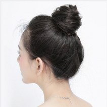 다파요 풍성한 예쁜 똥머리가발 업스타일 승무원가채 덧가발 부분가발 쪽머리 당고머리, 다크브라운1P, 다크브라운1P