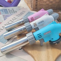 리브포어스 자동점화 토치 캠핑용 요리용 조리용 화구용 오토건 가스 자동토치 부탄가스 사은품 은박담요 증정, [파스텔핑크]