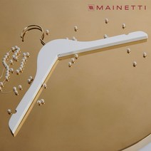 메이네티 화이트/골드 원목 상의 옷걸이 5P (43cm), 선택완료, 단품없음
