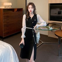 프렌치 시스룩 여신 세련된 일상 하객 롱 원피스 인기많은 트렌드 데일리 데이트 출퇴근 룩 예쁜 패션