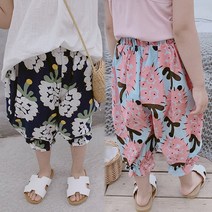 꼰띠키즈 수국꽃밴딩바지