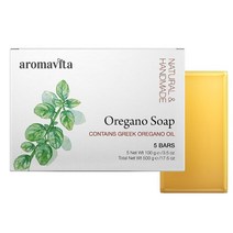 AROMAVITA 오레가노 오일 비누 - 핸드 솝 또는 바디 워시 천연 비누 워시용 바 2팩, 5팩
