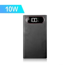 파워뱅크 자작배터리 캠핑용배터리 보조베터리 유형 C USB 무선 빠른 충전 쉘 DIY 18650 50000mAh 배터리, 01 black standard