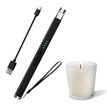 캔들 라이터 충전식 라이터 점화기, 1개, 실버