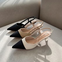 투톤슬링백 고급여성수제화 승무원 여자명품 면접 5cm 편한 발편한 정장 구두