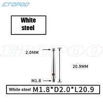 측량 용접18mm 길이 M2.0 다이얼 테스트 표시기 용 나사 접점 루비 팁 2mm 볼 직경 측정 분석 계측기 게이, 03 M1.8xL20.9 W