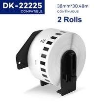 Brother 라벨 프린터 용 DK-22205 연속 DK-11204 다이 컷 표준 주소 2 롤 감열지, 13 2Rolls DK-22225