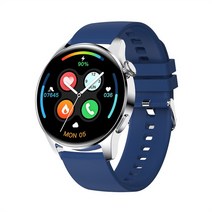 HUAWEI 남성용 방수 스포츠 피트니스 트래커 다기능 블루투스 통화 스마트워치 안드로이드 IOS, GPS, 30cm, Silver blue
