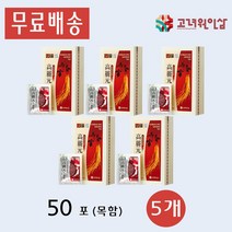 고려원인삼 인삼차 (목함) 전통차 건강차 효능 건강 선물 세트 답례품 3g 50포 5개